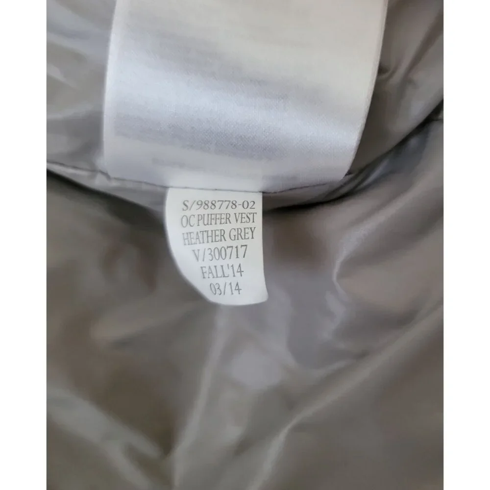 Gap Outdoor Edition Wool Blend Gray Winter Down Puffer Vest w/ Faux Fur Hood S - Picture 7 of 9